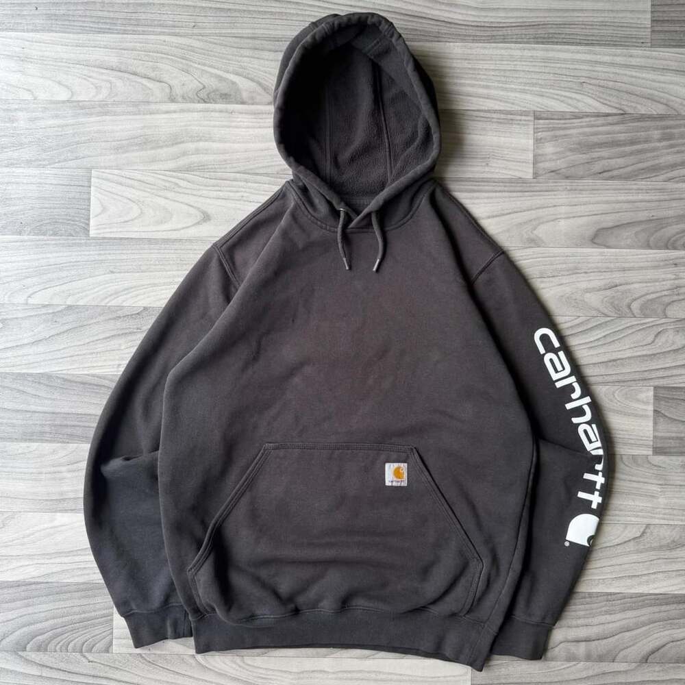 Carhartt Original Fit Sleeve Logo Hoodie Black